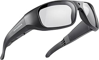 4K UHD Camera Sunglasses, Record-While-Charging, Water Resistant, UV Protection Lenses, Unisex