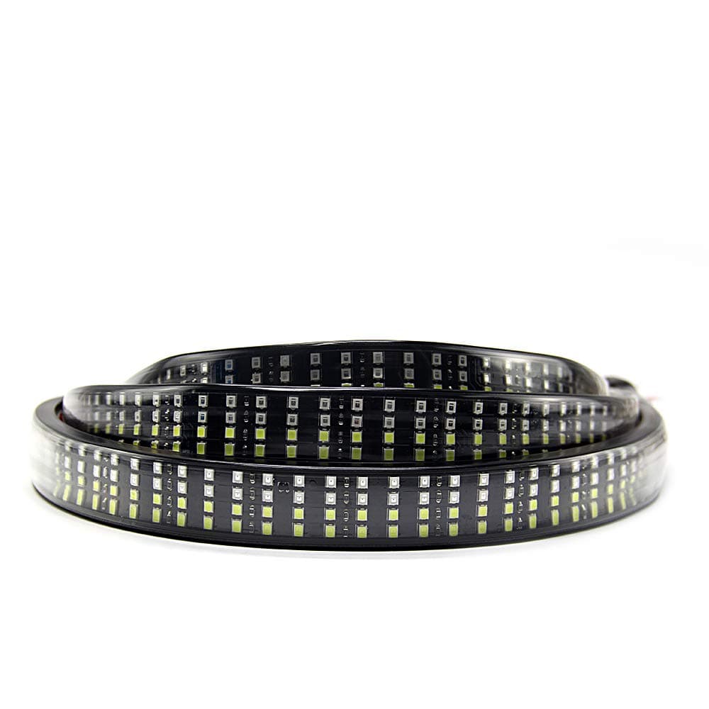 60" Led Tailgate Light Bar Quad Row 2 Color 624 LEDs Tailgate Lights No-Drill Install Turn Signal Running Brake Reverse Under Tailgate Led Light Bar for Pickup Trailer SUV (Quad 2color)