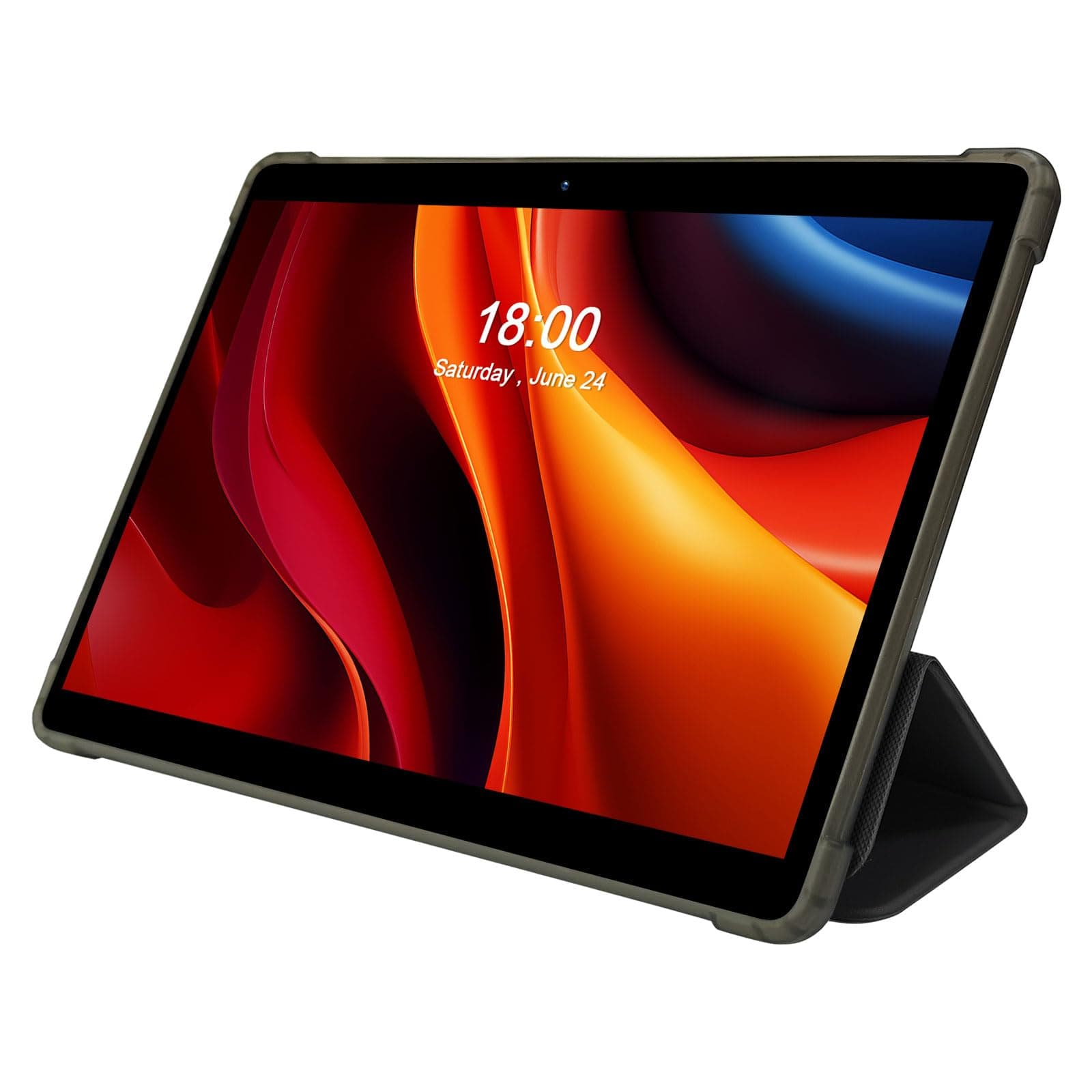 PRITOM 10 inch Tablet Android 13, Tablet with Case, 64GB, 512GB Expand, Quad-Core, 1280 * 800 HD IPS Screen, Dual Camera, Wi-Fi, Bluetooth, Black