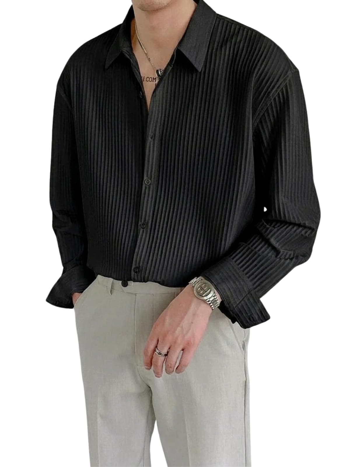 Men's Textured Regular Fit Shirt