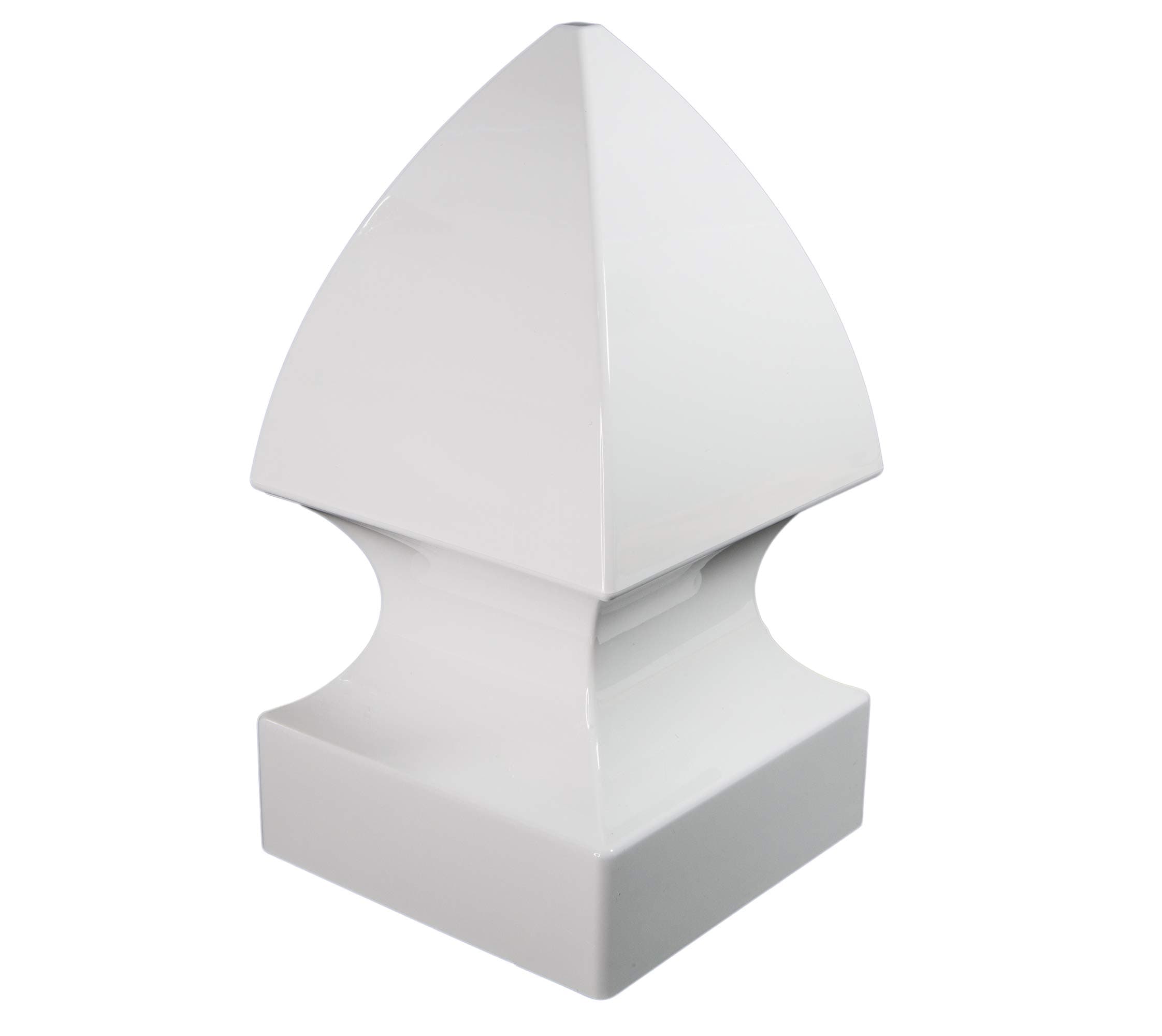 Classy Caps GF655 Gothic PVC Post Cap, for 5" x 5" Vinyl Fence & Deck Posts - White