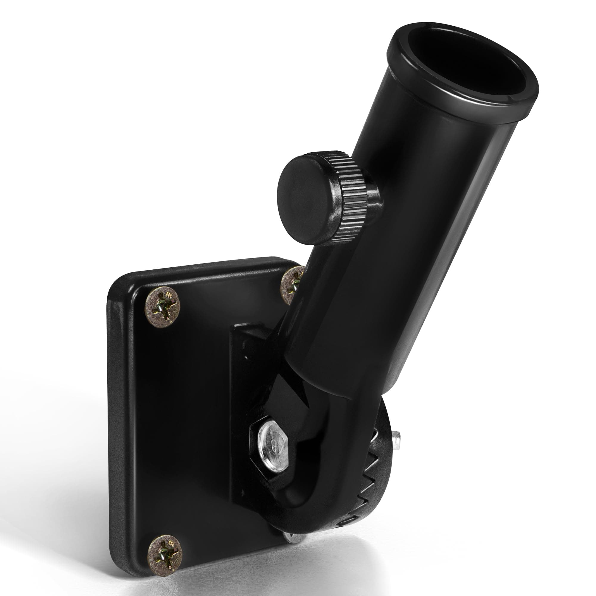 Anley Multi-Position Flag Pole Mounting Bracket with Hardwares - Made of Aluminum - Strong and Rust Free - 1" Diameter (Black)
