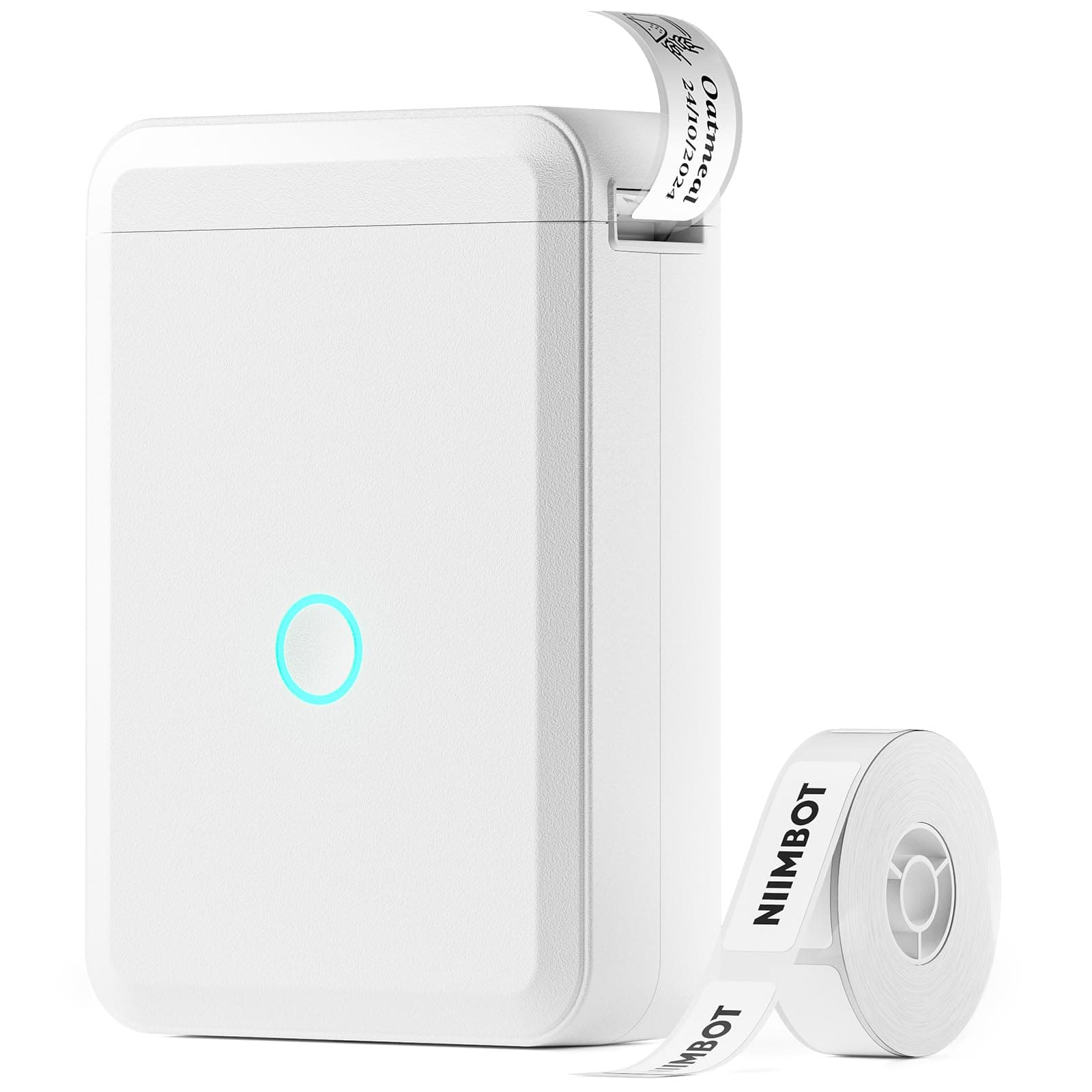 NIIMBOT D110 Label Printer, Bluetooth Self-Adhesive Labelling Device, Portable Label Printer, Label Printer with iOS, Android, for Home, Office (White)