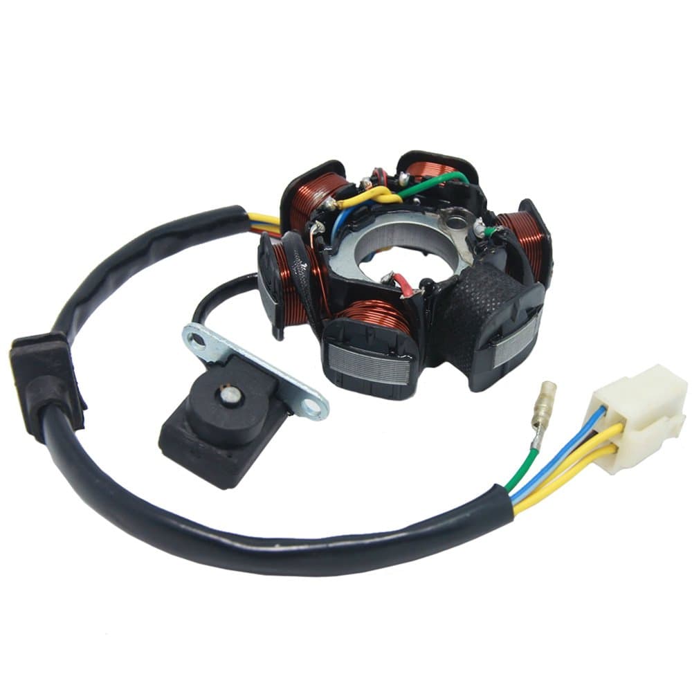 AC 6 Pole Coil Ignition Stator Magneto for 50CC 70CC 90CC 110CC 125CC Scooter Moped ATV Quad Buggy Go Kart Kazuma