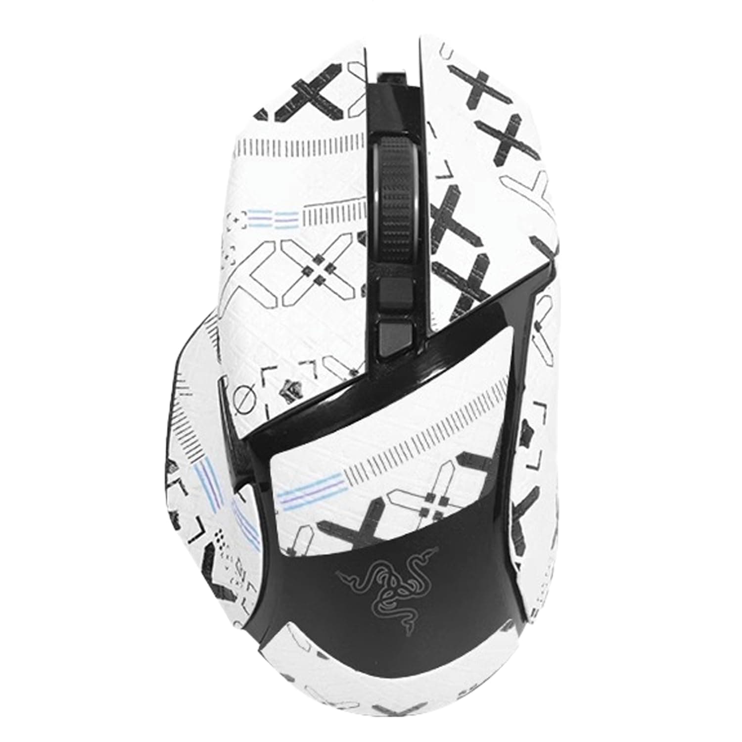 Mouse Grip Tape Full Coverage for Razer Basilisk V3 Gaming Mouse, Mouse Anti Slip Grip Tape,Self-Adhesive PreCut Sweat-Resistant Professional Mice Upgrade Kit(White)