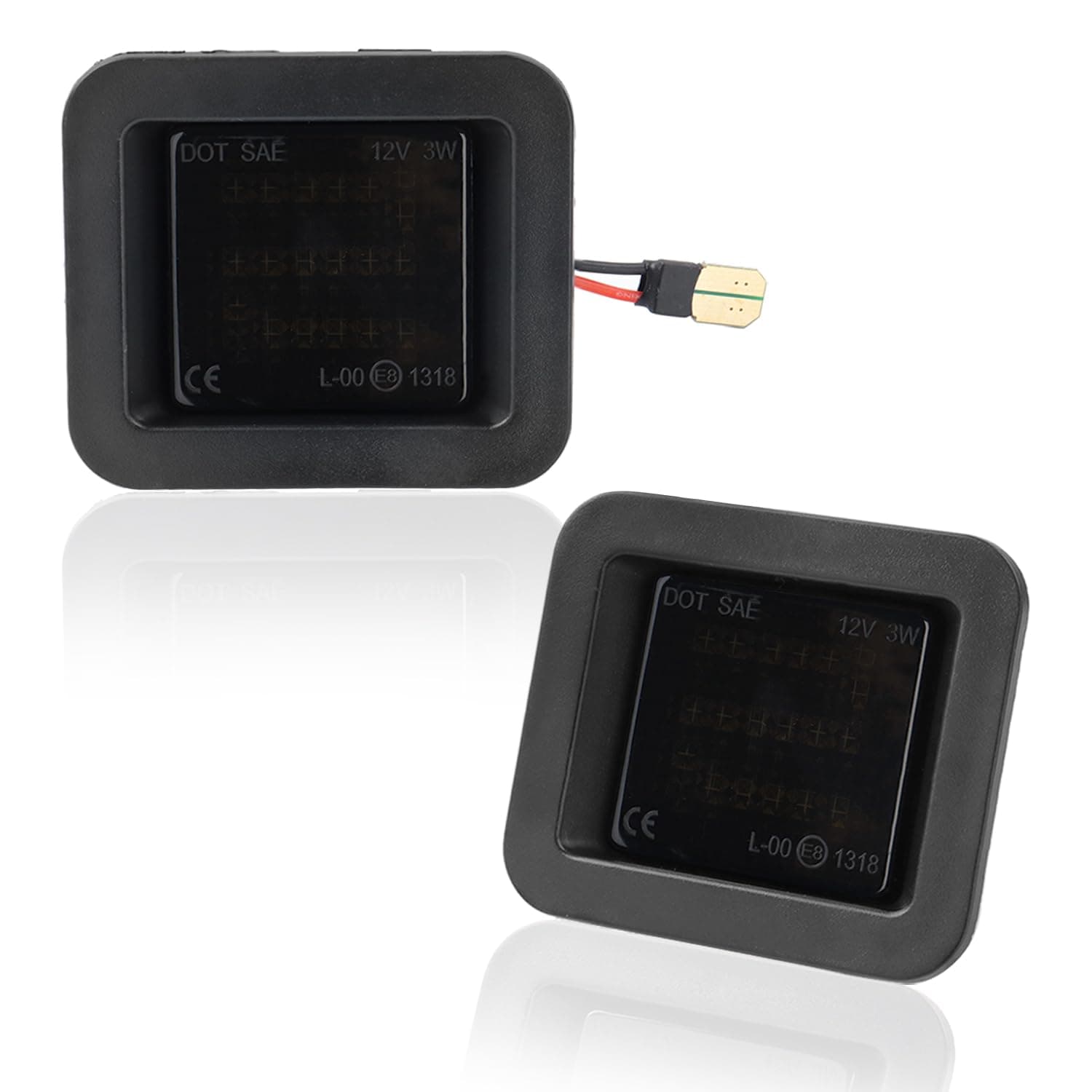 LED License Plate Light Tag Lights Assembly Compatible with 2015-2020 Ford F150,2017-2020 F150 Raptor Number Plate Lamp Pickup Truck Replace (Smoke Lens)