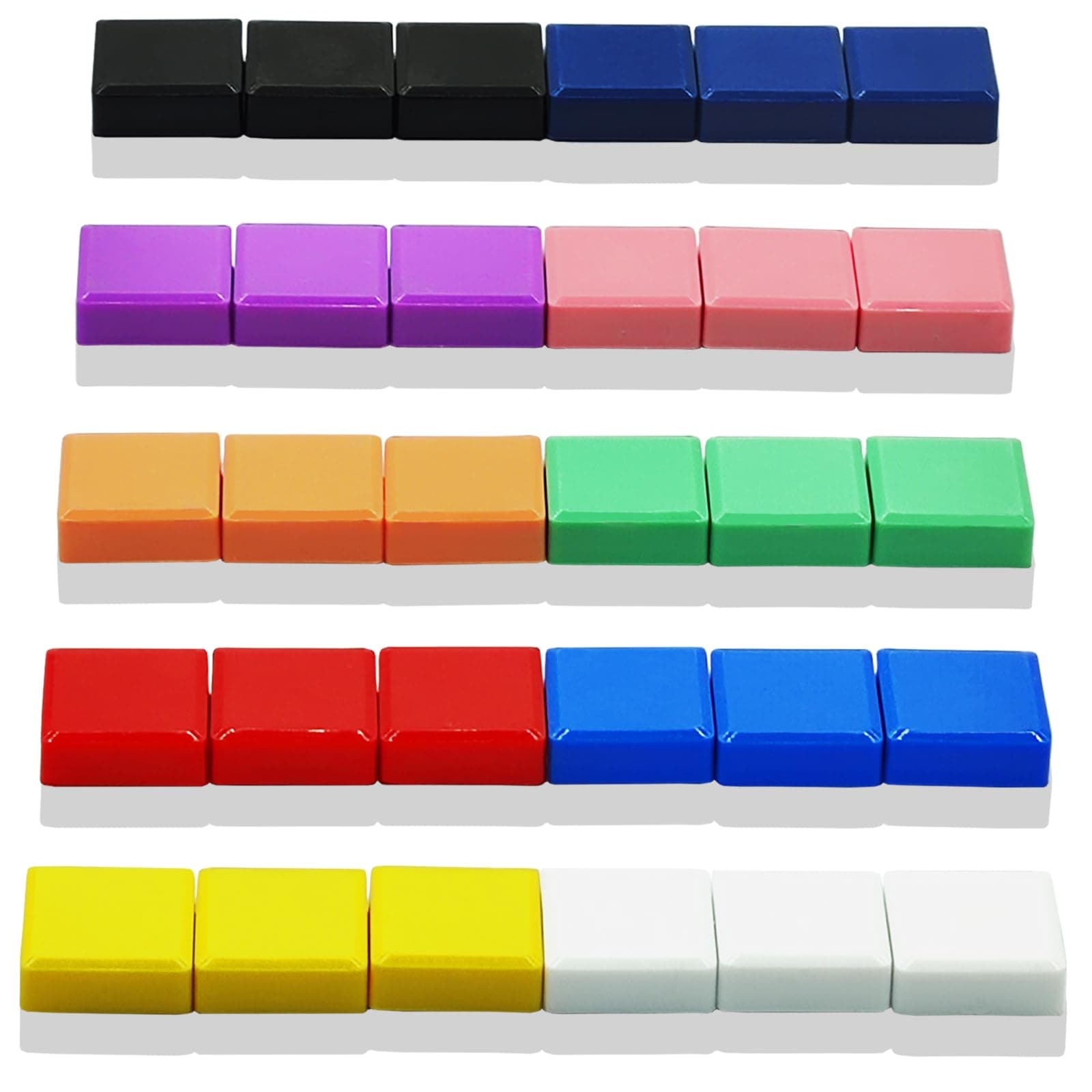 PYJLBX Fridge Magnet - 30 Pack Small Heavy Duty Square Magnets Strong - Colorful Cute Mini Magnets for Whiteboard, Locker, Kitchen, Office, Classroom, 10 Colors Multi-Surface Refrigerator Magnets