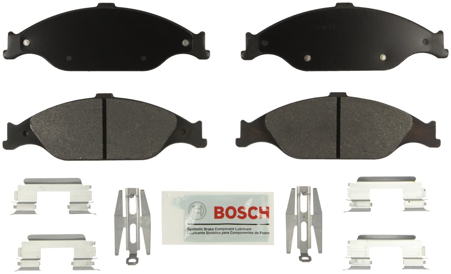 BE804H Blue Ceramic Brake Pad Set With Hardware - Compatible With Select Ford Mustang; FRONT