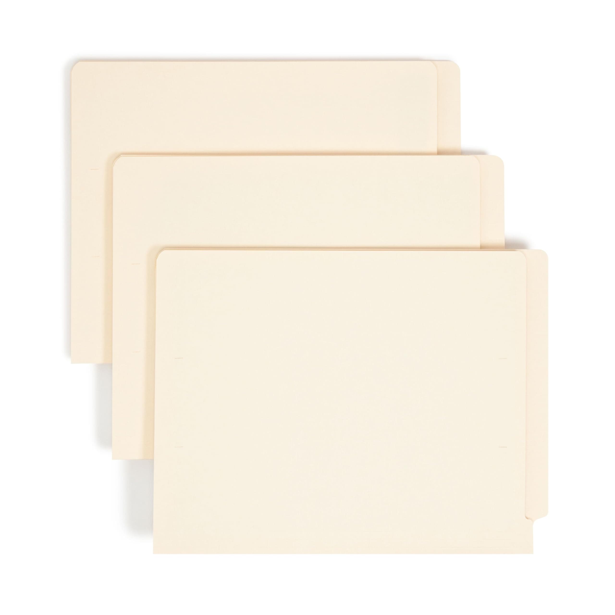 Smead Shelf-Master End Tab File Folders, 100 Count, Manila, Reinforced Straight-Cut Tabs, Letter Size