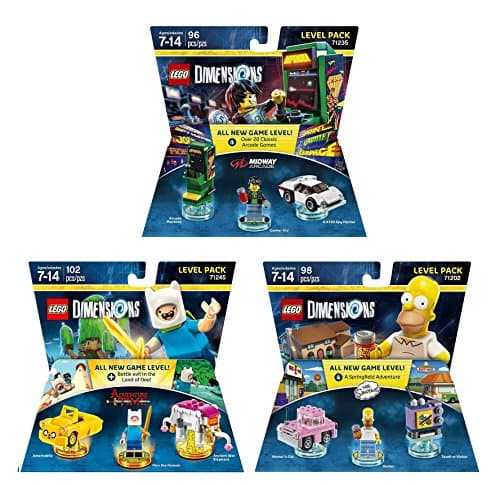 Midway Arcade Level Pack + The Simpsons Homer Level Pack + Adventure Time Finn The Human Level Pack - Lego Dimensions (Non Machine Specific)