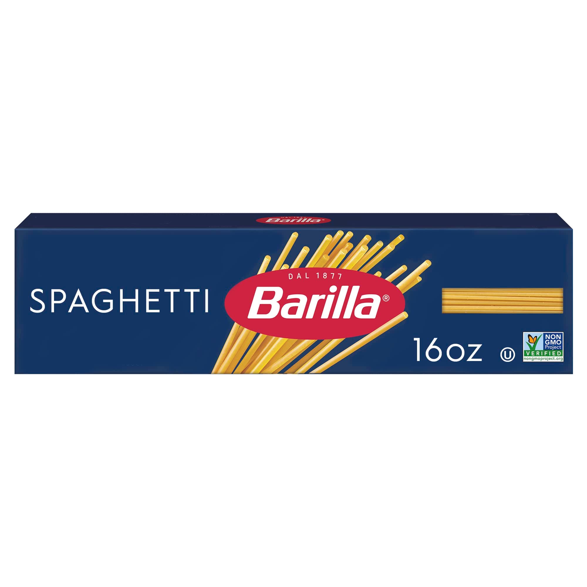 Spaghetti Pasta, 16 oz. Box - Non-GMO, Made with Durum Wheat Semolina - Kosher Certified