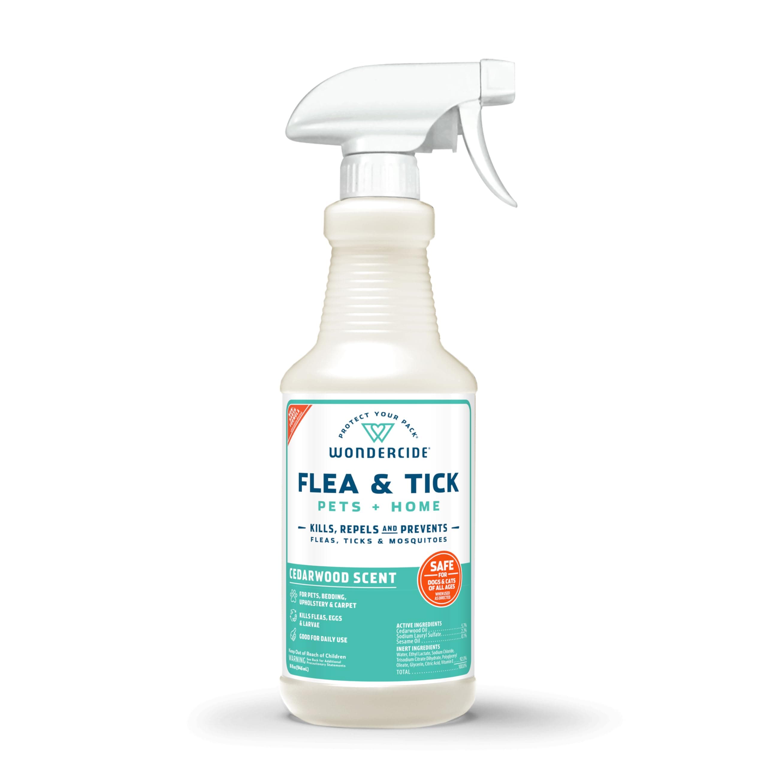Wondercide Cedar Flea & Tick Spray for Pets Plus Home with Natural Essential Oils 16 fl. oz.