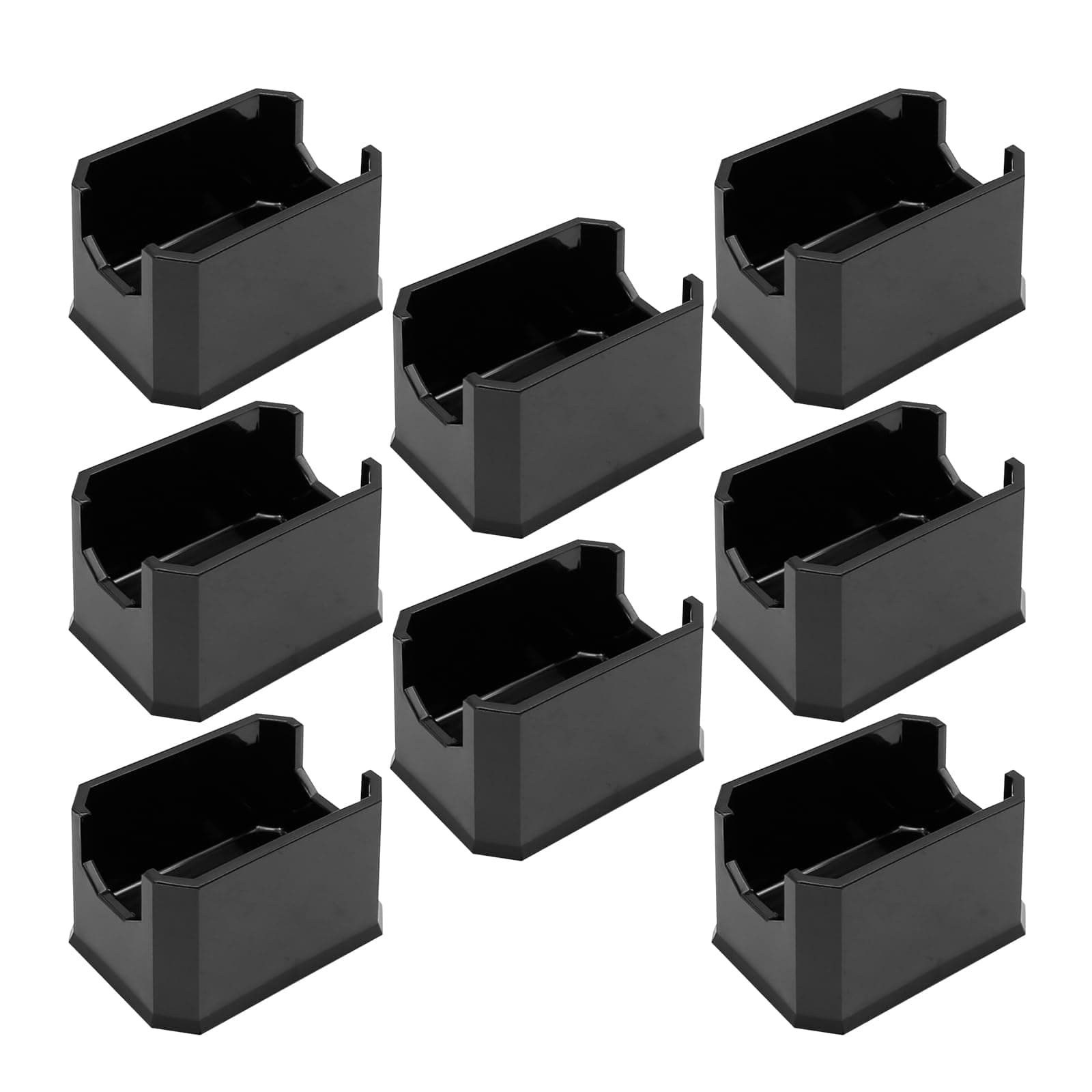 8Pcs Sugar Packet Holders, Black Acrylic Plastic Sugar Bag Boxes for Restaurant, Caddy Tea Bag Sweetener Packets Storage Container Box for Coffee Bar, Kitchen, Table