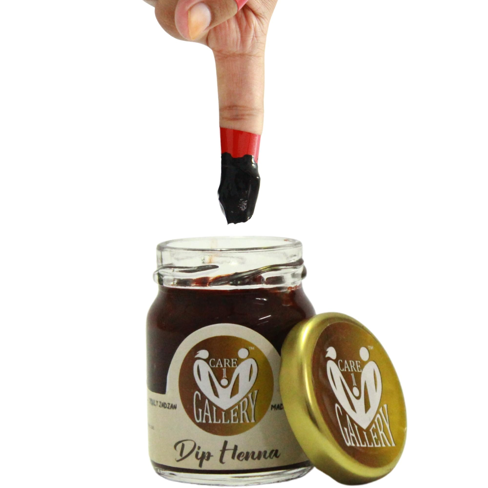 Dip Henna Instant Brown Colour Mehendi Paste | For Finger Tips With 3 Types Henna Tattoo Stickers