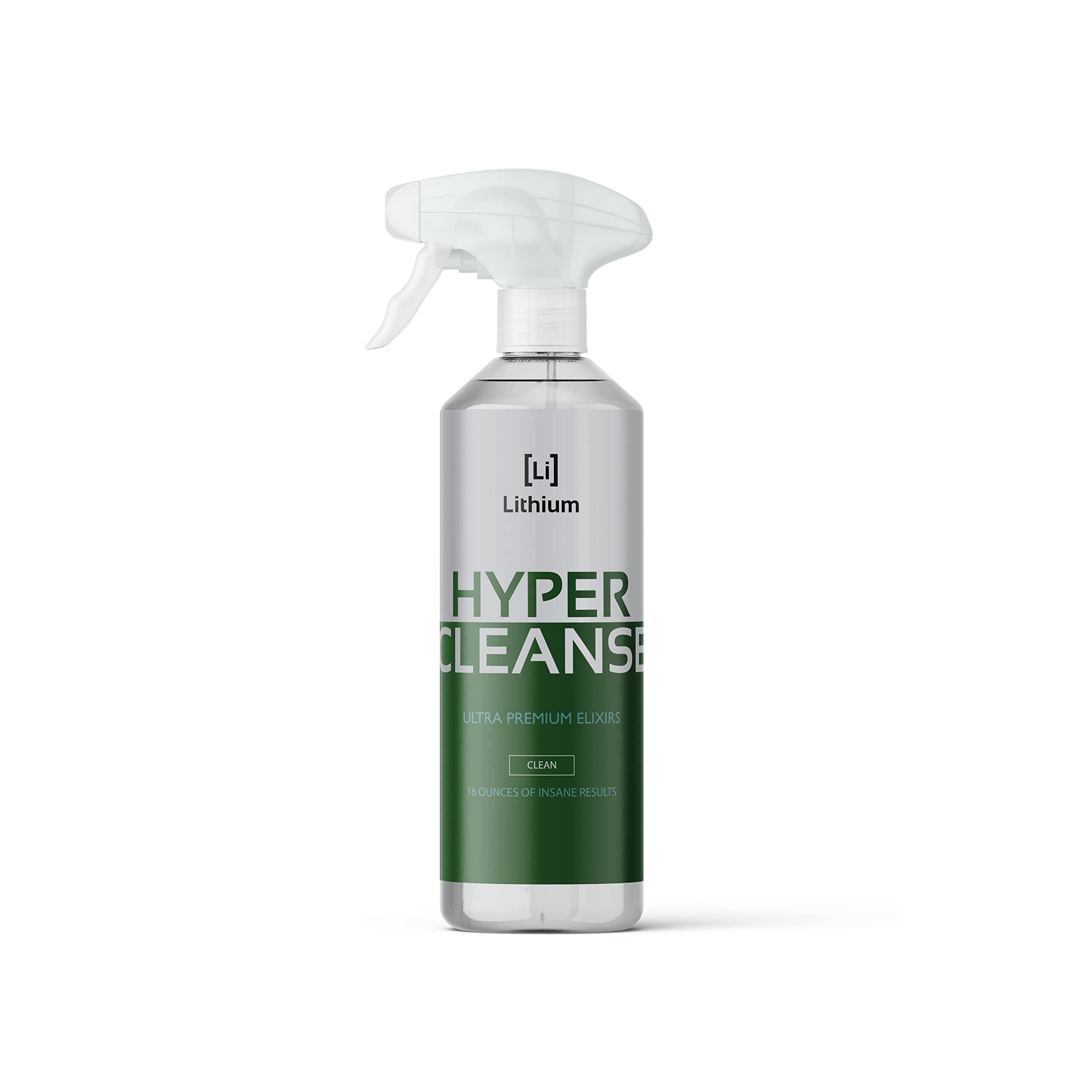 Lithium Auto Elixirs Hyper Cleanse- All Purpose Cleaner- Newest Science in Cleaning Leather, Plastic, Carpet, Vinyl, Removes The Toughest Stains, Protects, Penetrates Even Cracks and Grooves. (16oz)