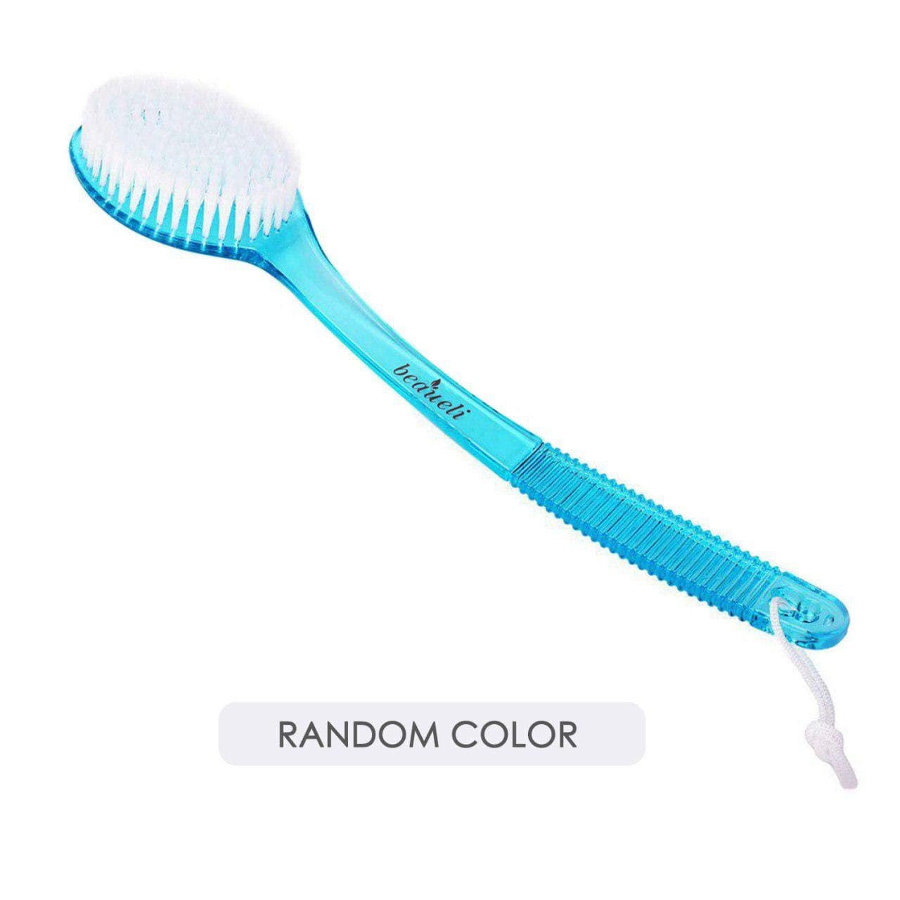 Beaueli Bath Body Brush With Long Handle for Exfoliating Back Scrubber for Shower Cellulite Massager Exfoliation Dry or Wet Skin Brush Improve Lymphatic Stimulate Blood Circulation Detox