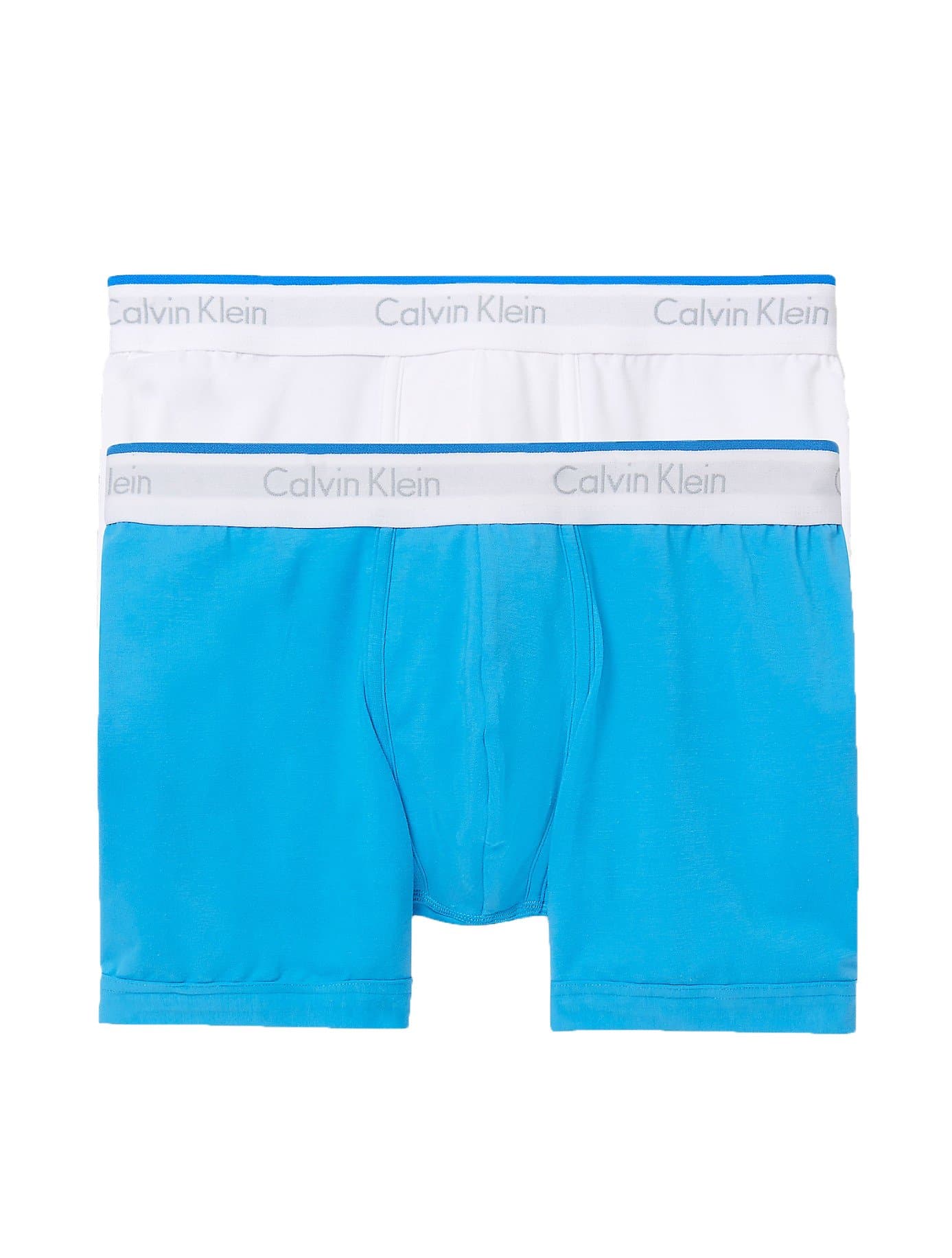 Calvin KleinMen's Techcool 2 Pack Boxer Briefs (Large, White/Blue)