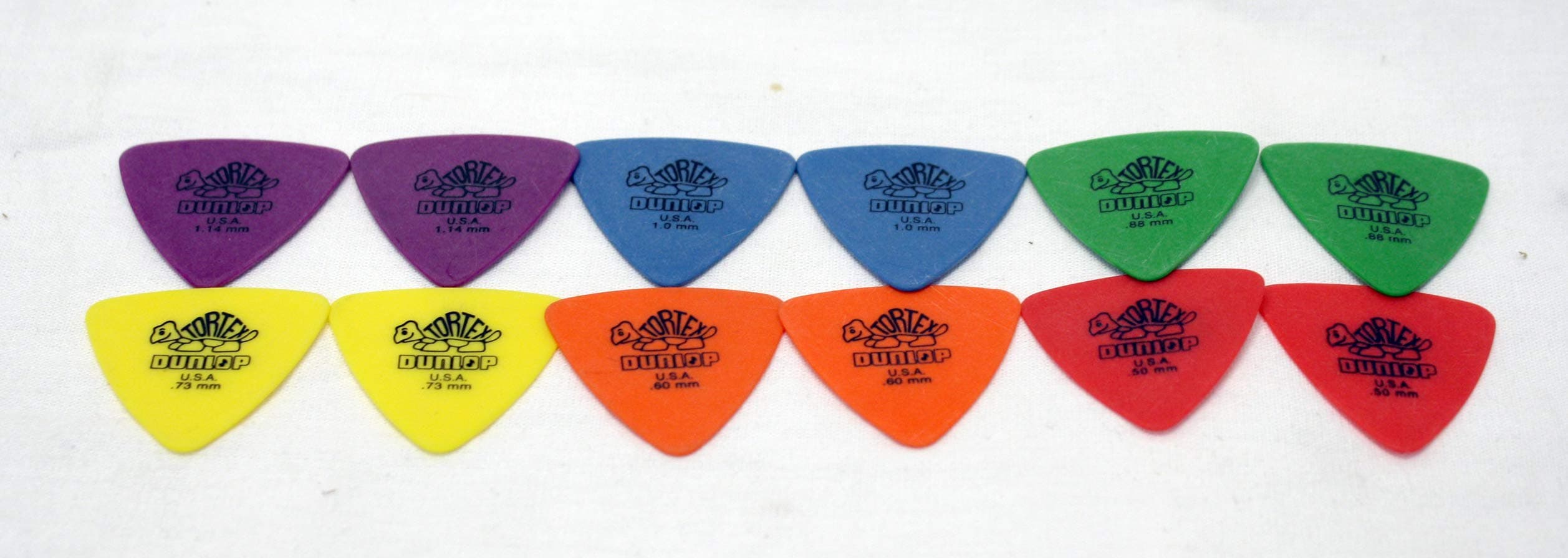 DunlopTortex Triangle Guitar Picks Variety Pack; Contains 12 Picks