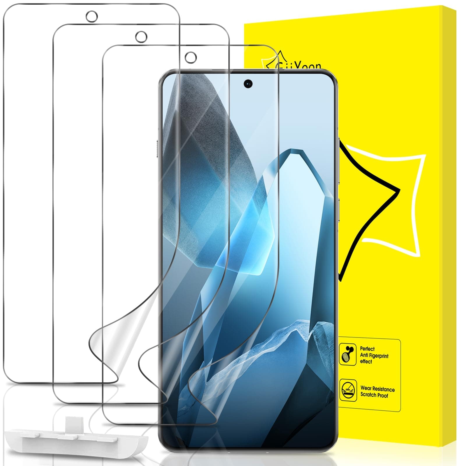 GiiYoon 3 PACK Screen Protector for OnePlus 13 Flexible TPU Film [Support Fingerprint Touch] [HD Full Coverage] [Easy Installation] [Scratch Resistant]