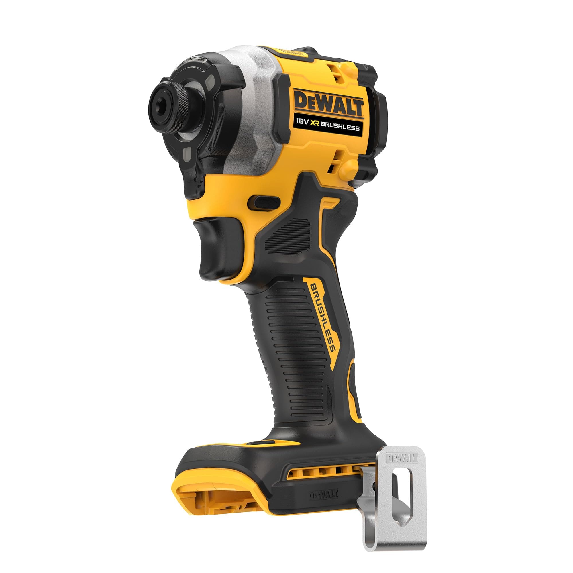 DEWALT 18V XR Brushless Compact Impact Driver, Tool Only, DCF850N-XJ, Battery Powered, Bare Unit, Yellow/Black