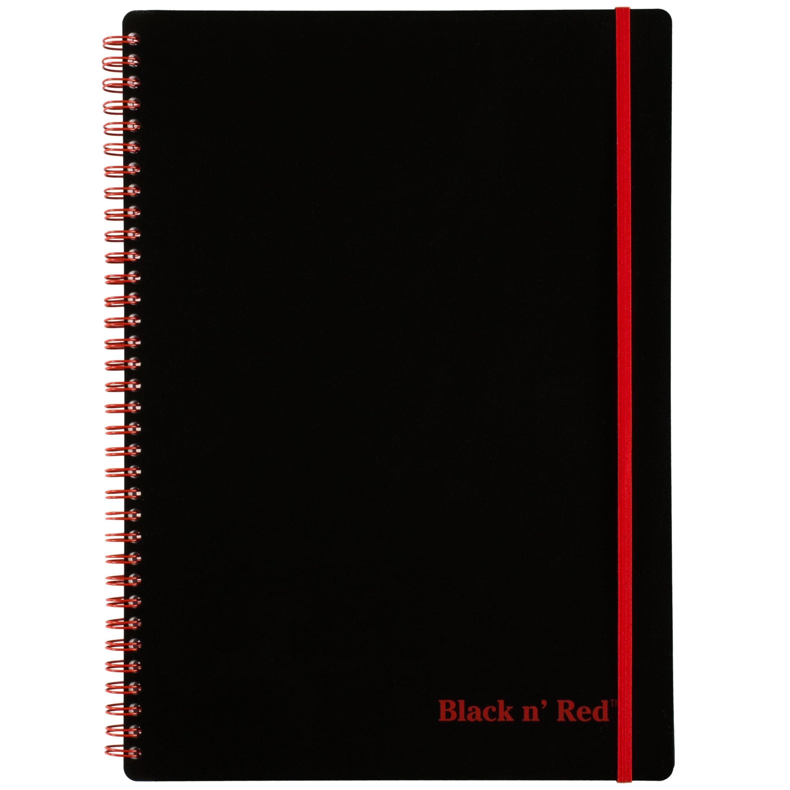 Notebook, Business Journal, 8-1/4" x 5-7/8", 70 Sheets, Ruled, Optik Paper, Scribzee App, Flexible Poly Cover, Wirebound, Black (C67009)