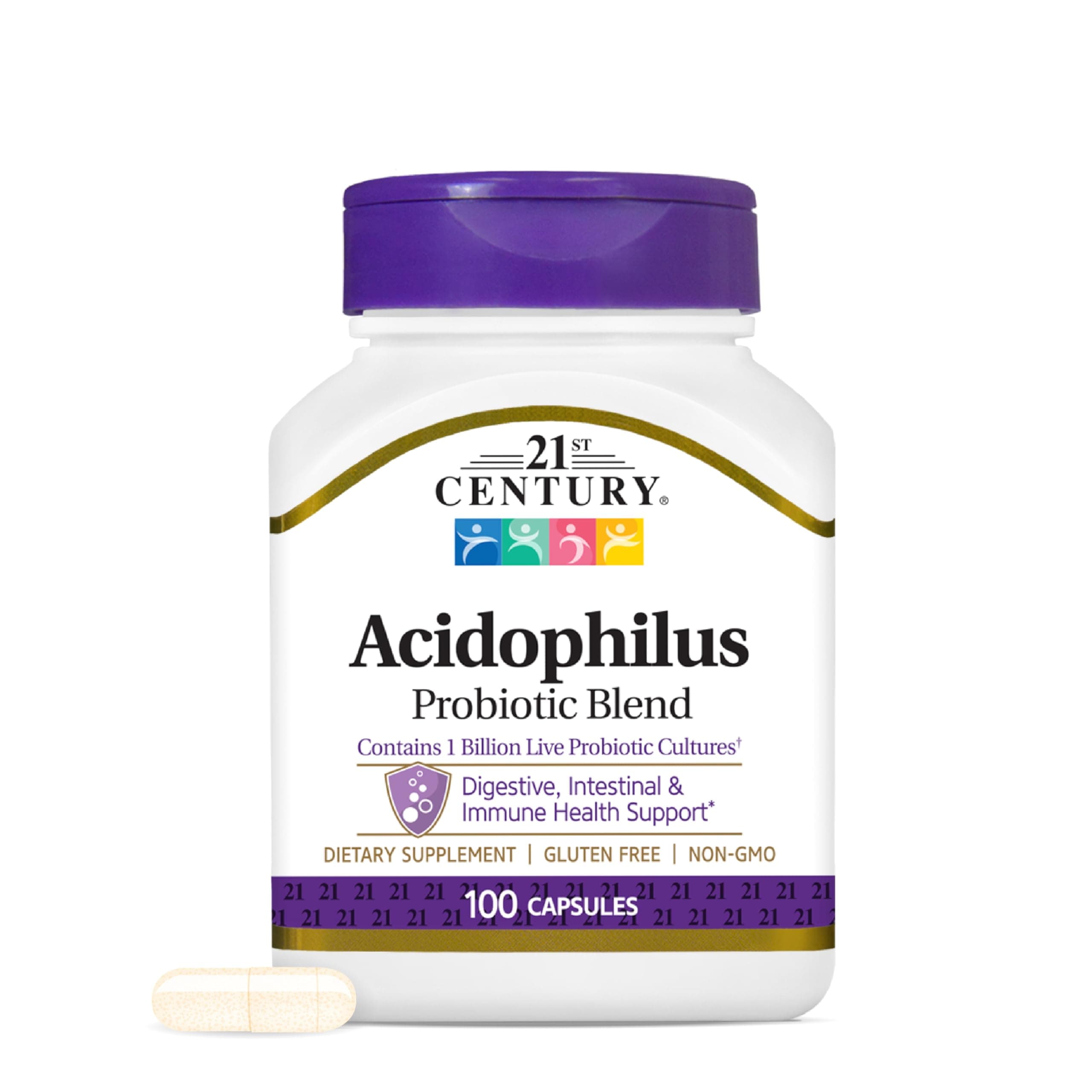 21st Century Acidophilus Capsules, 100 Count (21339)