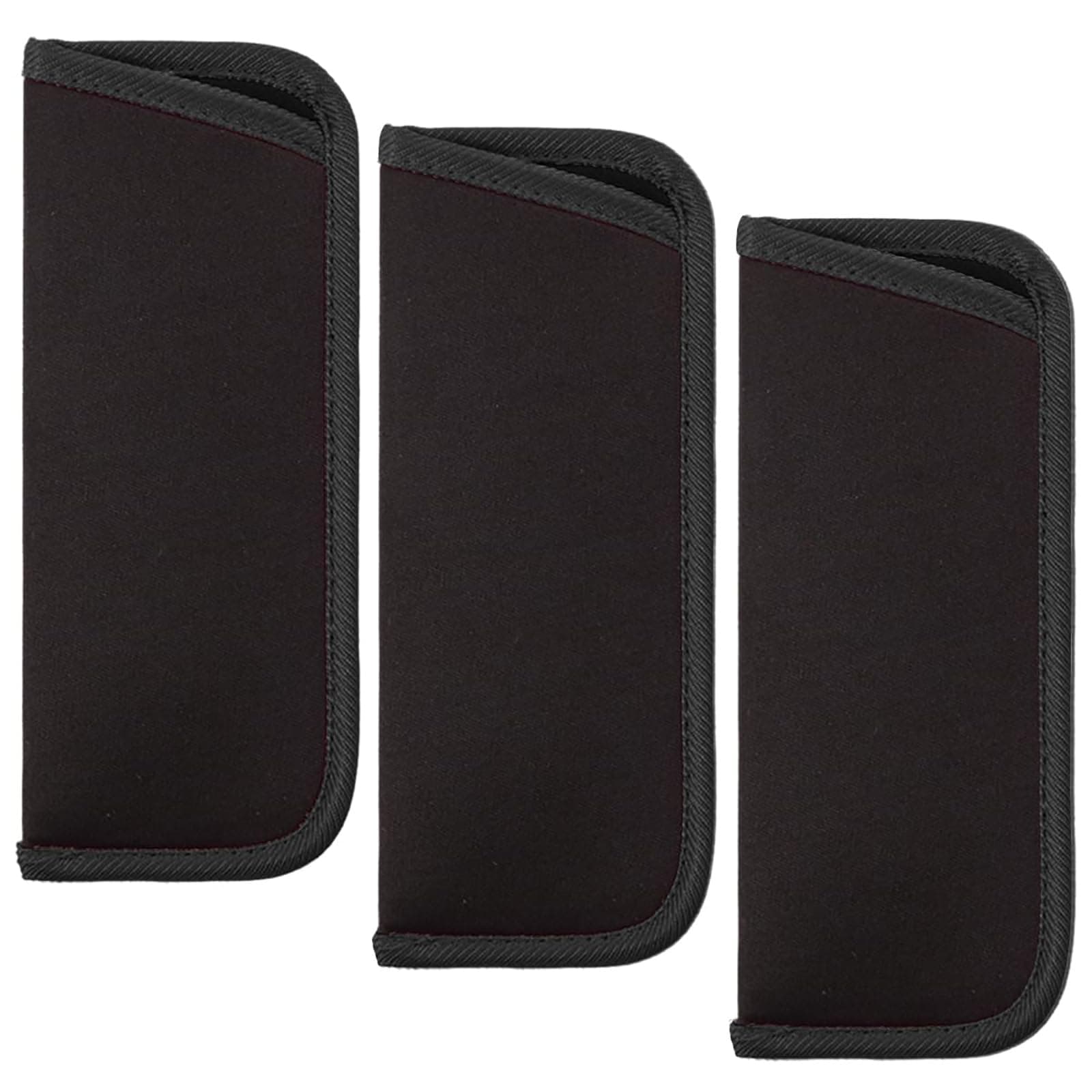 3 Pack Slip in Eyeglasses Cases, Protective Glasses Case For Reading Glasses Pouch Fabric Spectacle Pouch Soft Glasses Sleeve Black Storage Glasses Pouch Holder