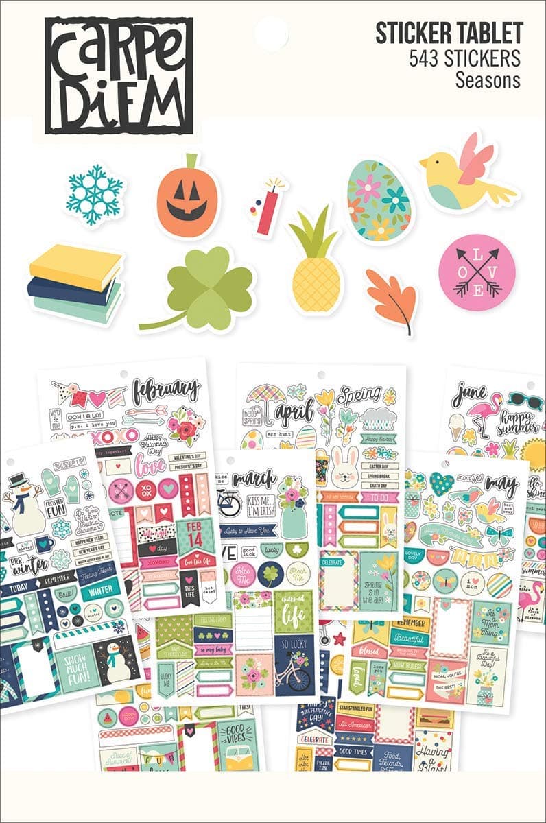 Simple Stories 7974 Planner Essentials Stickers, Multi-Colour, Size A5, Pack of 12,21 x 14 x 0.4 cm