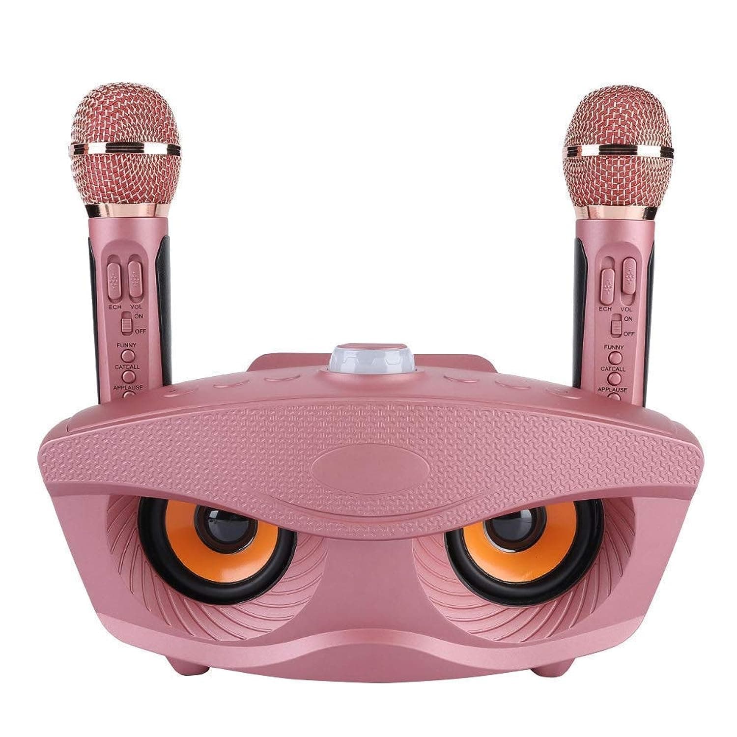 safecell Portable Karaoke Machine, Wireless Bluetooth Speaker with 2 Microphones Home Karaoke Support AUX TF Card U Disk FM Radio for Family Home Party