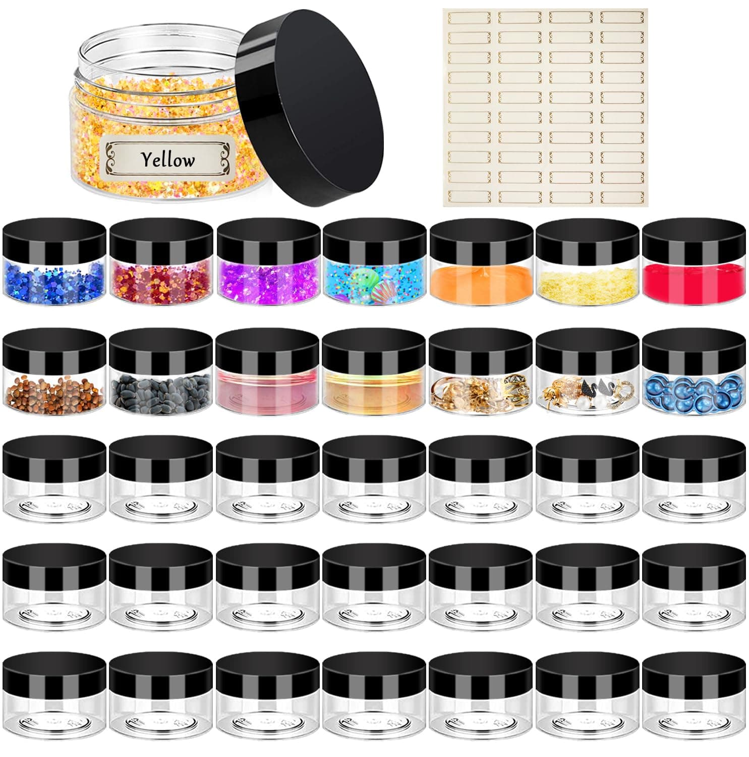 Plastic Jars with Lids