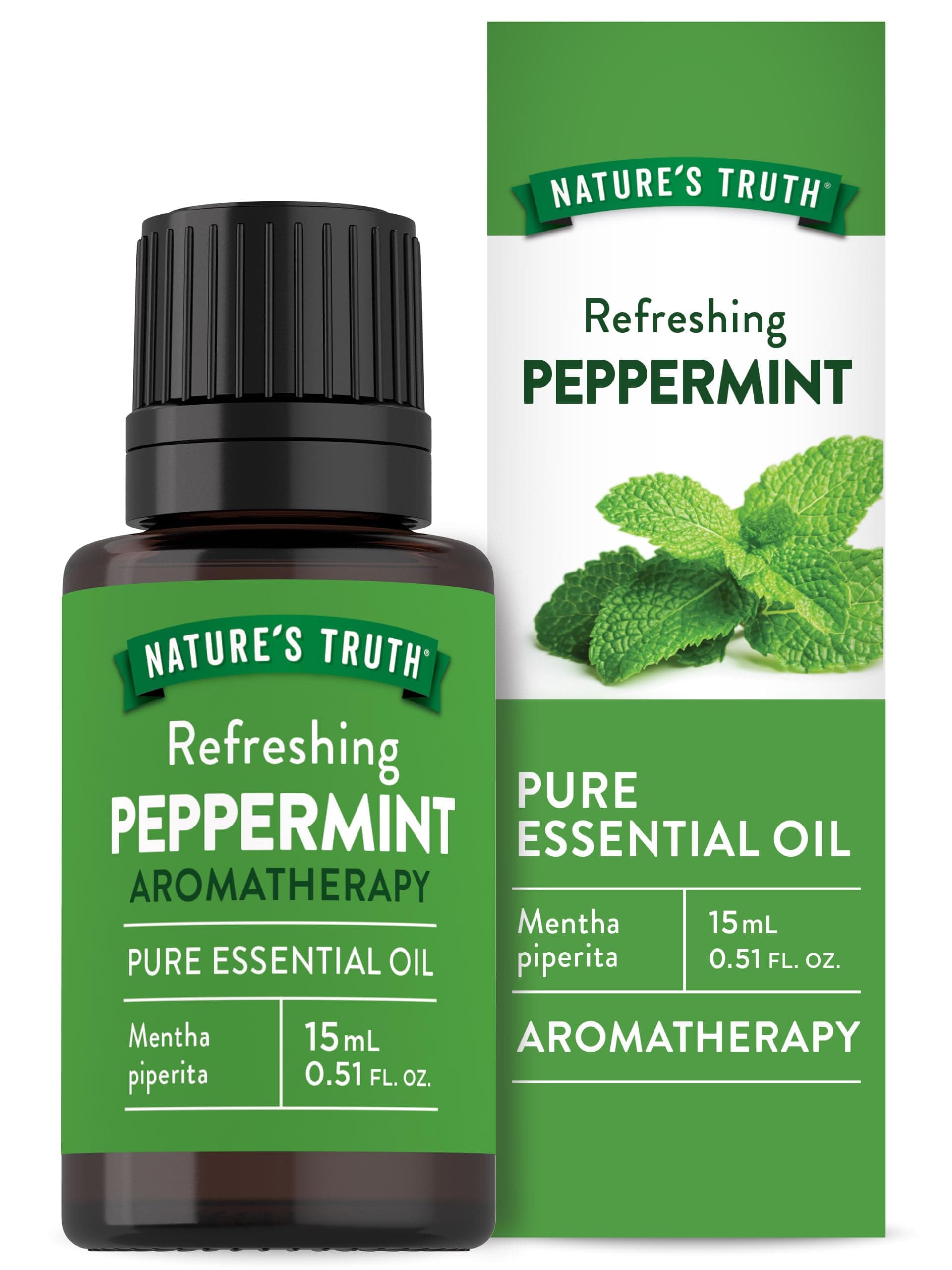 Peppermint Essential Oil | 15 mL | Invigorating Peppermint Scent | for Diffusers and Aromatherapy | Plant Based, Non-GMO & Gluten Free