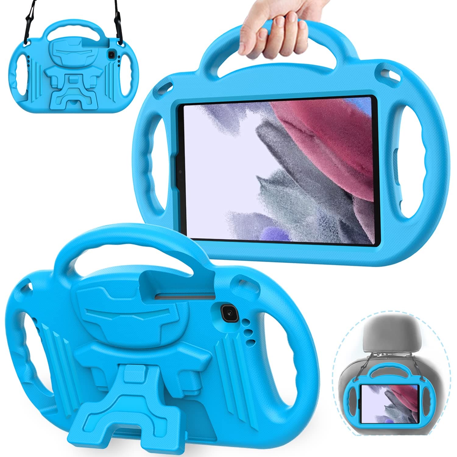 AVAWOSamsung Galaxy Tab A7 lite Case Kids with Shoulder Strap