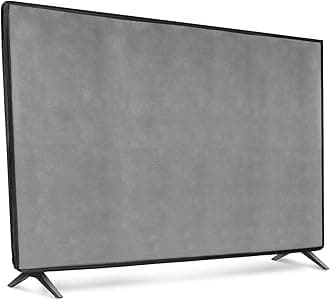 kwmobile 32" TV Cover - Dustproof Cover LCD TV Protective Cover Dustproof Light Gray