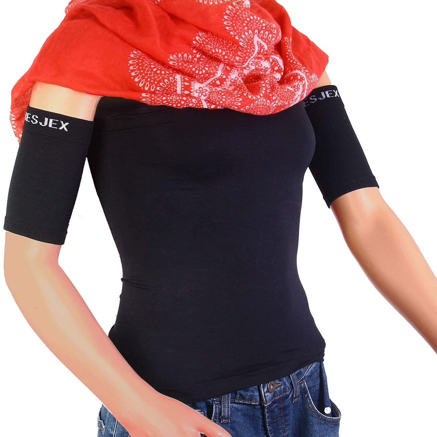 Compression Upper Arm Sleeve (1 Pair) for Comfort and High Performance in Sports - For Men and Women - Great for Cycling, Running, Basketball, Baseball, Football, Golf