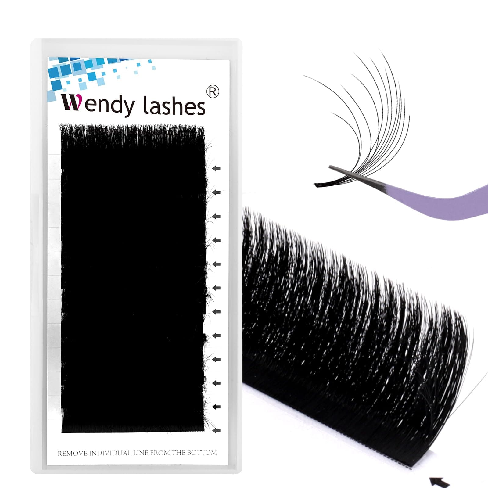 Easy Fan Lashes 3D Fluffy Lashes Easy Fan D Curl 0.05mm Mixed 14-18mm Russian Lashes Eyelash Extensions Individual Eyelashes(Easy Fan-3D-12-H-05-D-14-18)