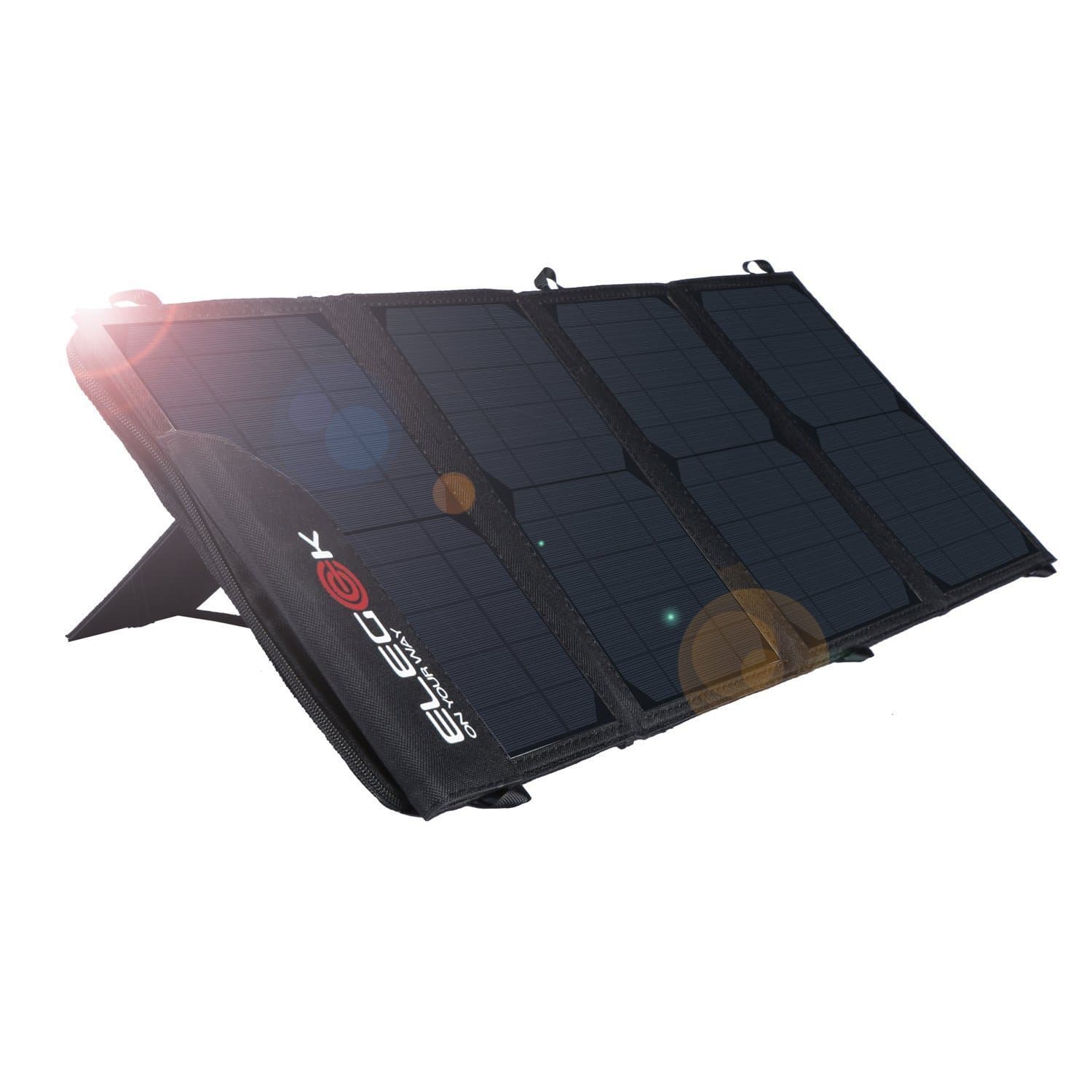 22W Foldable Solar Panel Phone Charger for iPhone X, iPhone 8 & 8 Plus, iPad, Galaxy S9, Note 8 in Camping Hiking Travel, Dual USB Ports