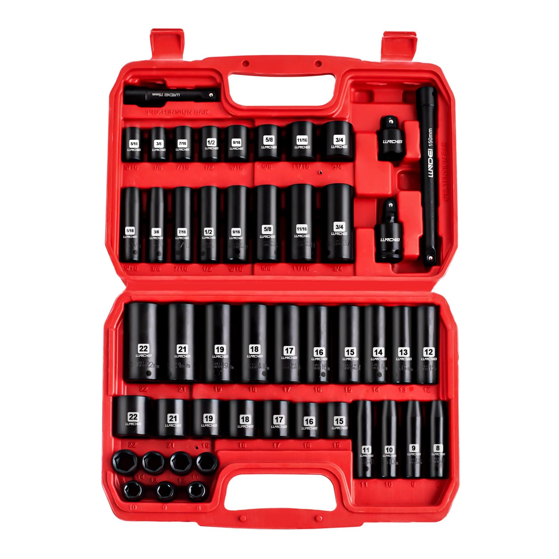 LLNDEI 48PCS 3/8" lmpactSocket Set