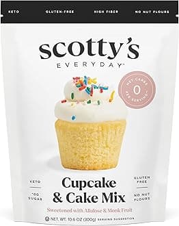 Scotty's Everyday - Keto Cupcake & Cake Mix - 0g Net carbs, 0g Added Sugar, Gluten-Free, High Fiber - No Nut Flours - 10.6oz, Pack of 1