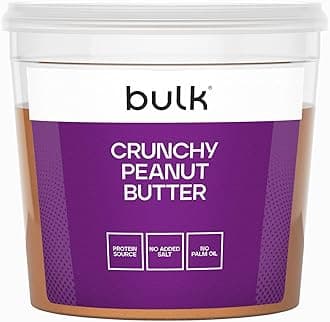 Natural Roasted Peanut Butter Tub, Crunchy, 1 kg, Packaging May Vary