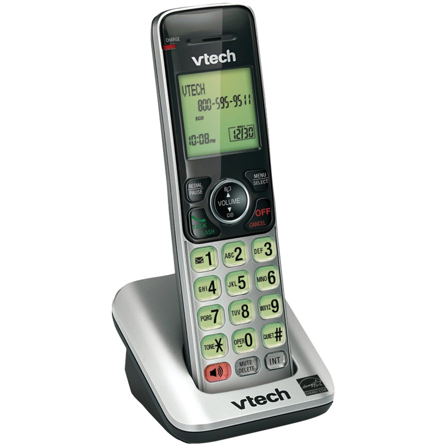 VTech CS6609 Accessory Cordless Handset, Silver/Black Requires a VTech CS6619, CS6629, CS6648, or CS6649 Expandable Phone System to Operate (Renewed)
