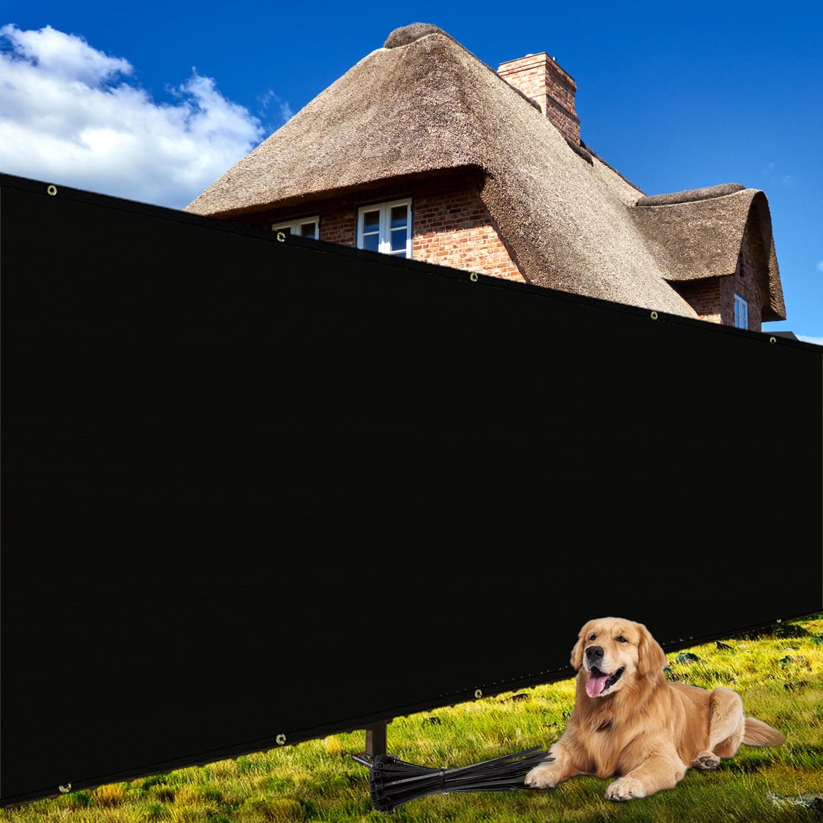 Shade&Beyond 4' X 25' Fence Privacy Screen Heavy Duty 170 GSM Fencing Mesh Shade Net Cover for Wall Garden Yard Backyard Indoor Outdoor Home Decoration, Black