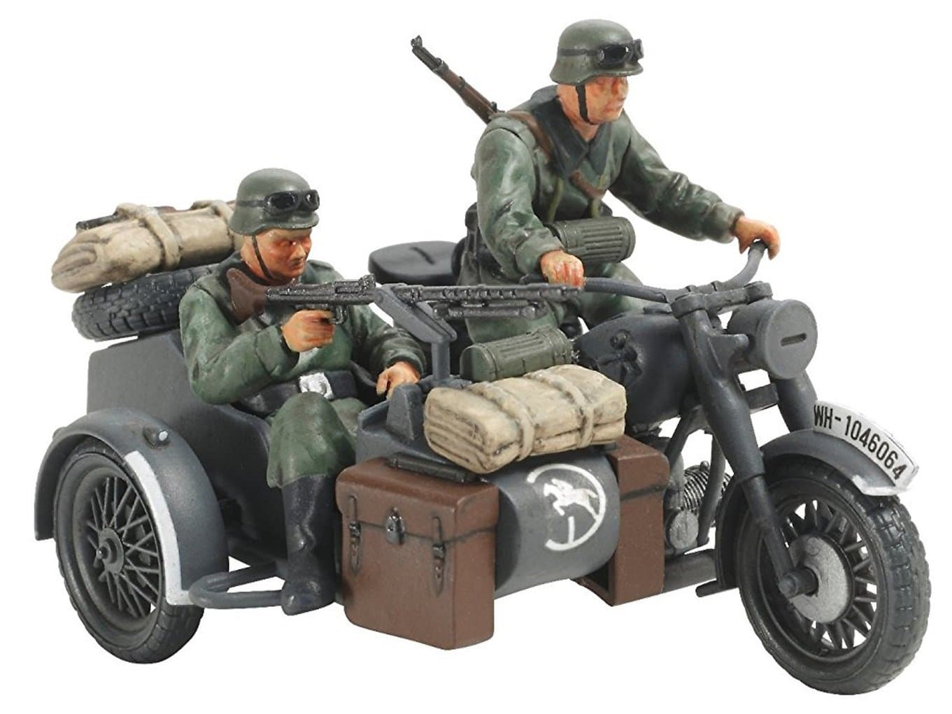 32578 1:48 German Side Car Team (2), Model Kit, Plastic Kit, Assembly Kit, Detailed Replica