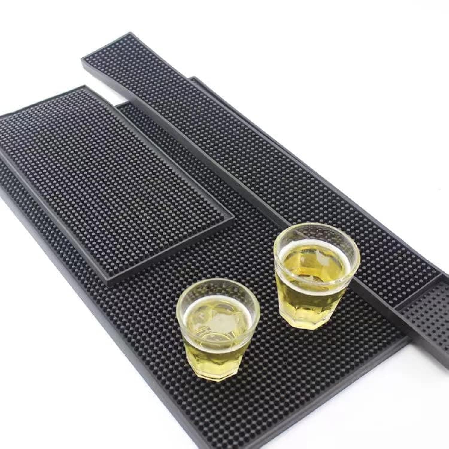 URbazaar 3Pcs Rubber Bar Service Spill Mat,Coasters for Drinks, Perfect for Prevent Furniture from Dirty Scratched in Home Kitchen Office Living Room Bar Use.