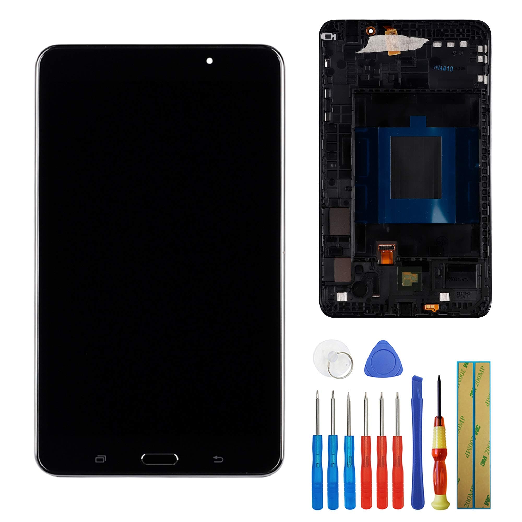 New Replacement LCD Screen Compatible with Galaxy Tab 4 SM-T230 SM-T230NU 7" inch with Frame and Tools