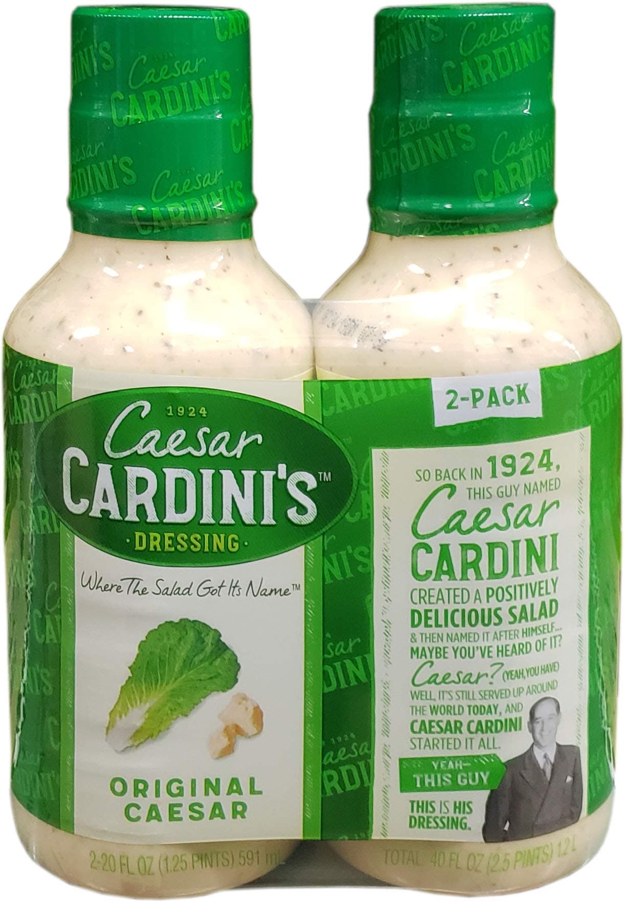 Cardini Caesar Dressing, 20 Fl Oz (Pack of 2)