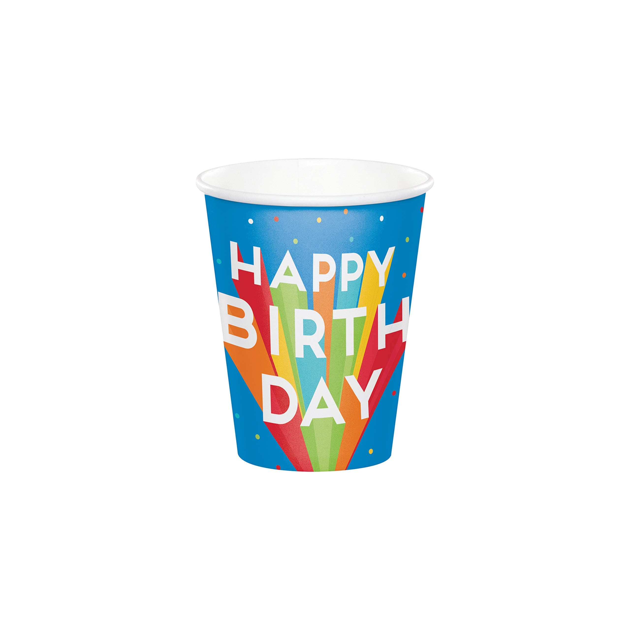 Happy Birthday Bash Paper Cups, 8 ct