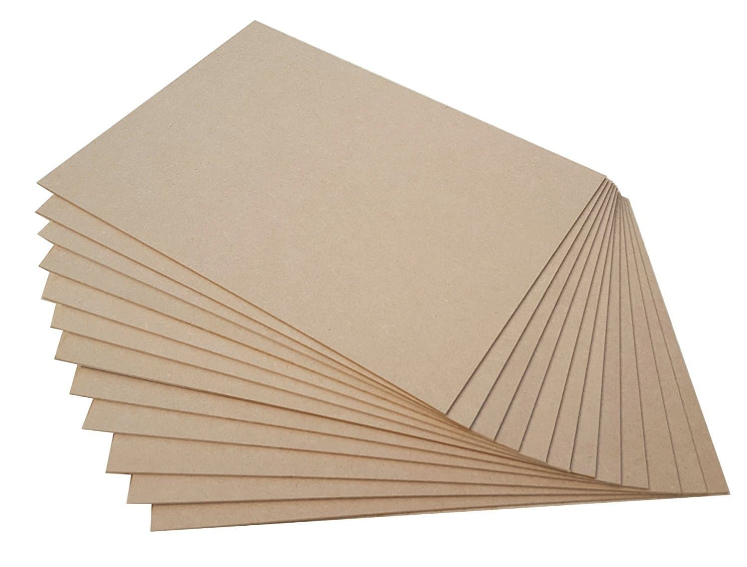 LaserSmithPack of 10 MDF Blank Sheets 3mm Thick, A5, A4 & A3 Size, Safe for Laser and Pryography… (A3 (420x297mm))