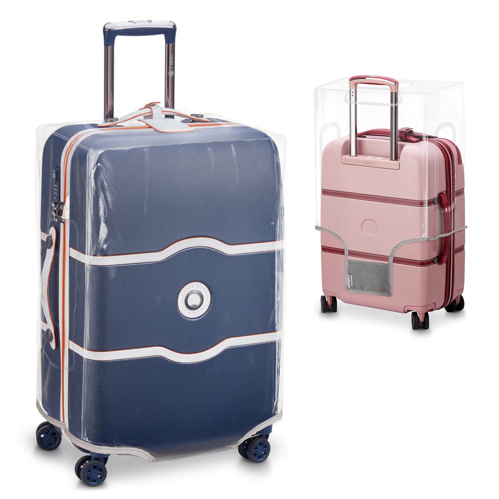 Clear Suitcase Covers With Handle Openings | TSA Approved Luggage Protector | Premium 24in Size