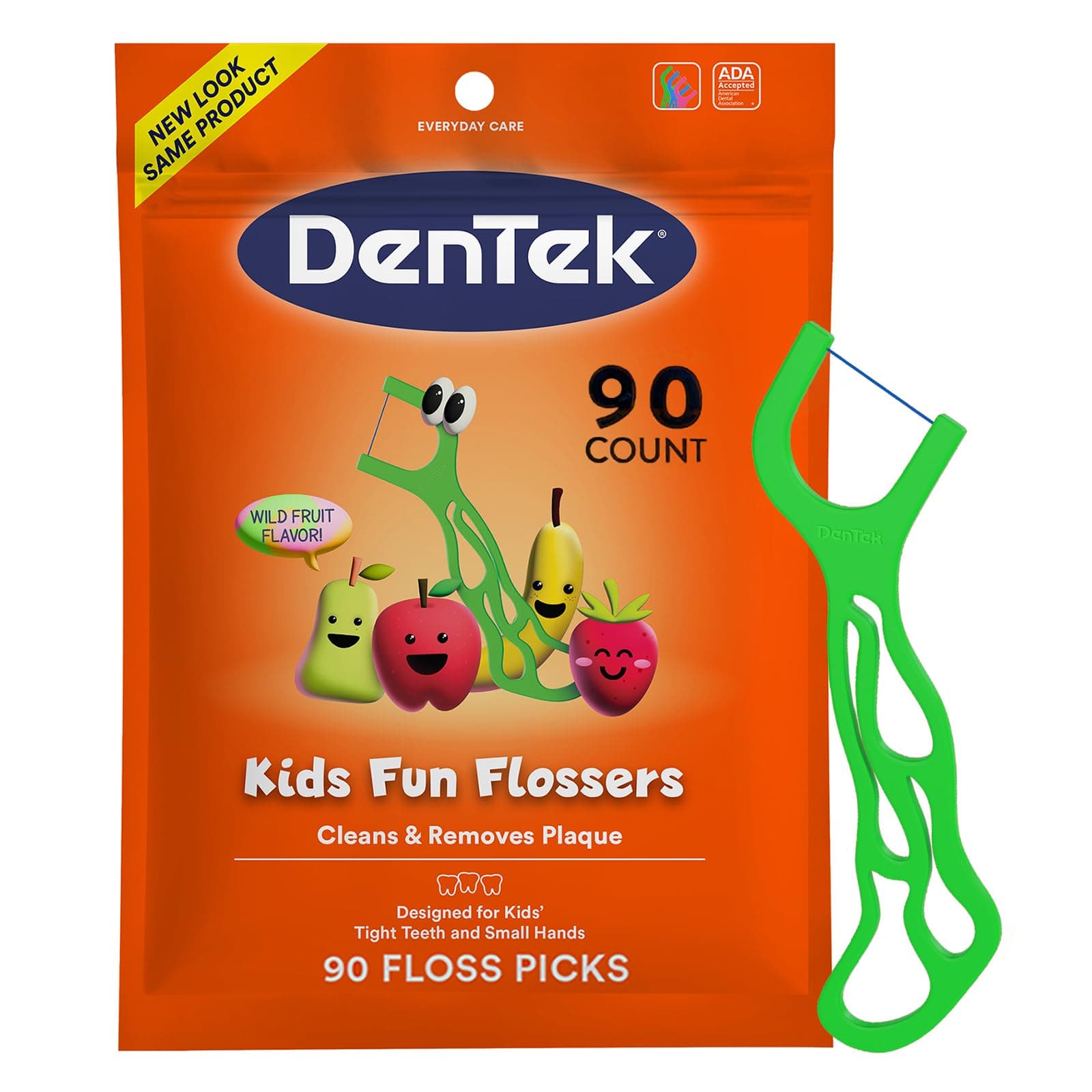 Kids Fun Flossers, Wild Fruit, 90 Count