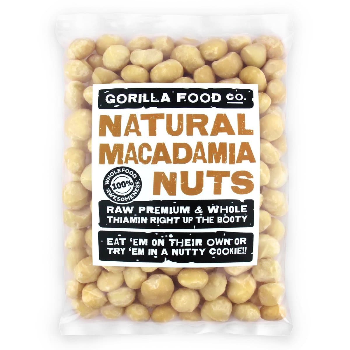 Premium Whole (95%) Raw Macadamia Nuts Unsalted 16Oz (1-Pack)